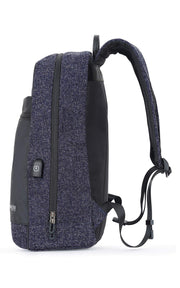 Hangoverr Anti Theft Laptop Backpack with USB Port and Security Pocket - Blue